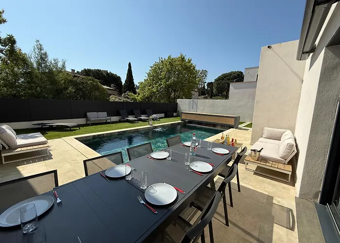 فيلة 200m2 -plages - Piscine Chauffee